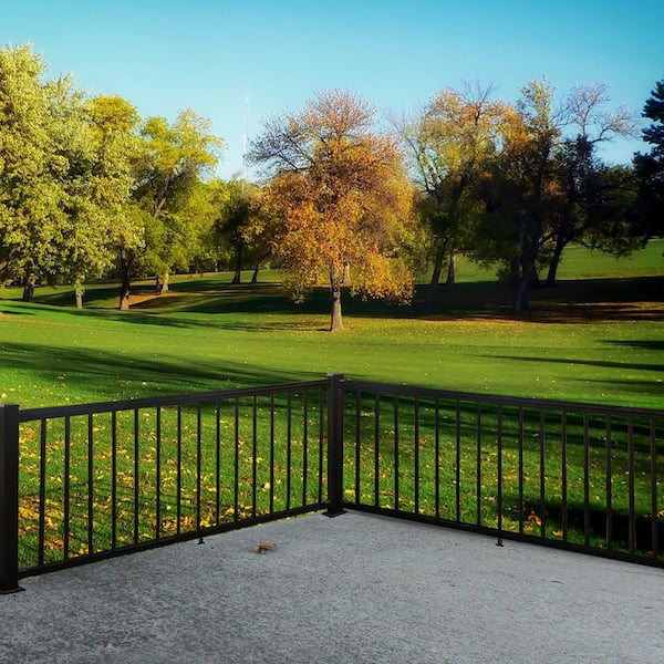 Arlington 36 in. H x 72 in. W Textured Black Aluminum Railing Kit