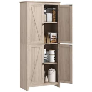 72 in. Wood Freestanding Kitchen Pantry Organizer with 4-Tiers and Adjustable Shelves in Natural