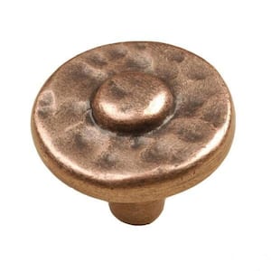 Nevada 1-3/8 in. Antique Copper Round Cabinet Knob