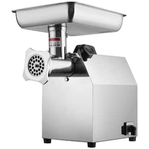 Electric Meat Grinder 8.3 lbs. Min 650-Watt Industrial Meat Mincer Silver Stainless Steel Commercial Grinder ETL Listed