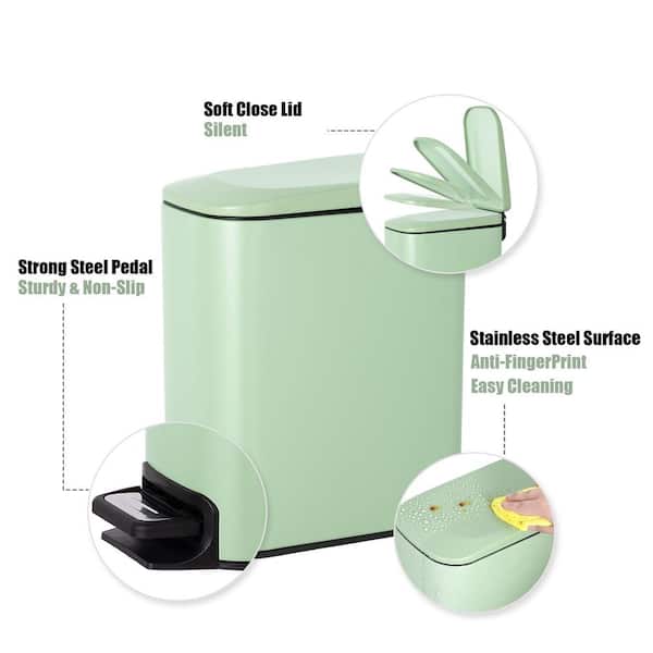 1.3 Gallon Green Metal Ice Bucket