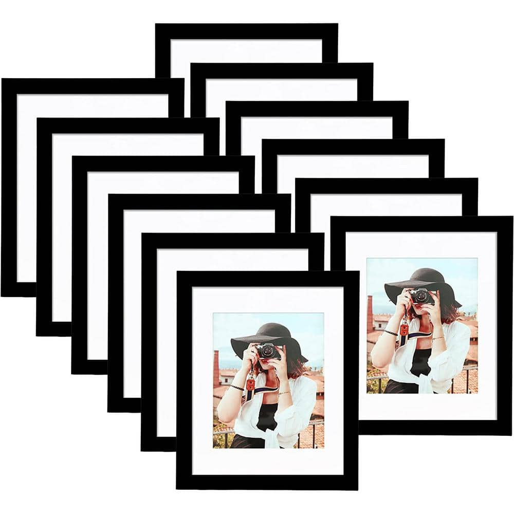 Cubilan 8 in. x 10 in. Brown and Gray and Black Picture Frame for Wall or  Tabletop (Set of 10) M5GM01 - The Home Depot