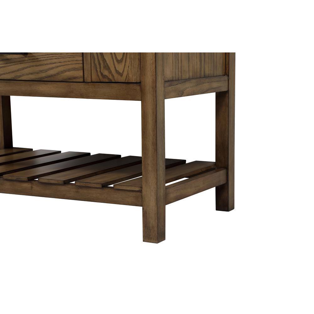 Driftwood Solid Wood and MDF Single Bathroom Vanity with Marble Top