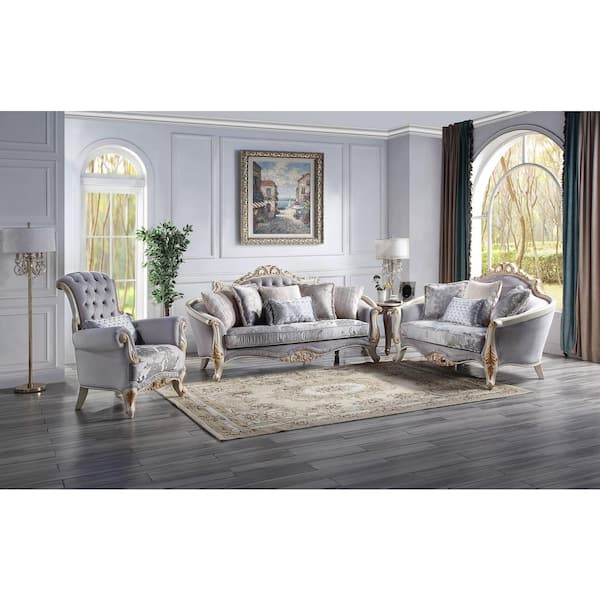 Saira Sofa Light Gray Fabric - USA Warehouse Furniture