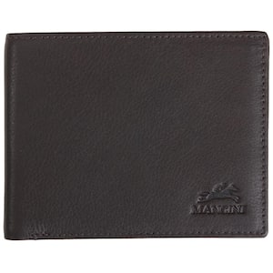 Monterrey Collection Brown Leather RFID Secure Billfold Wallet