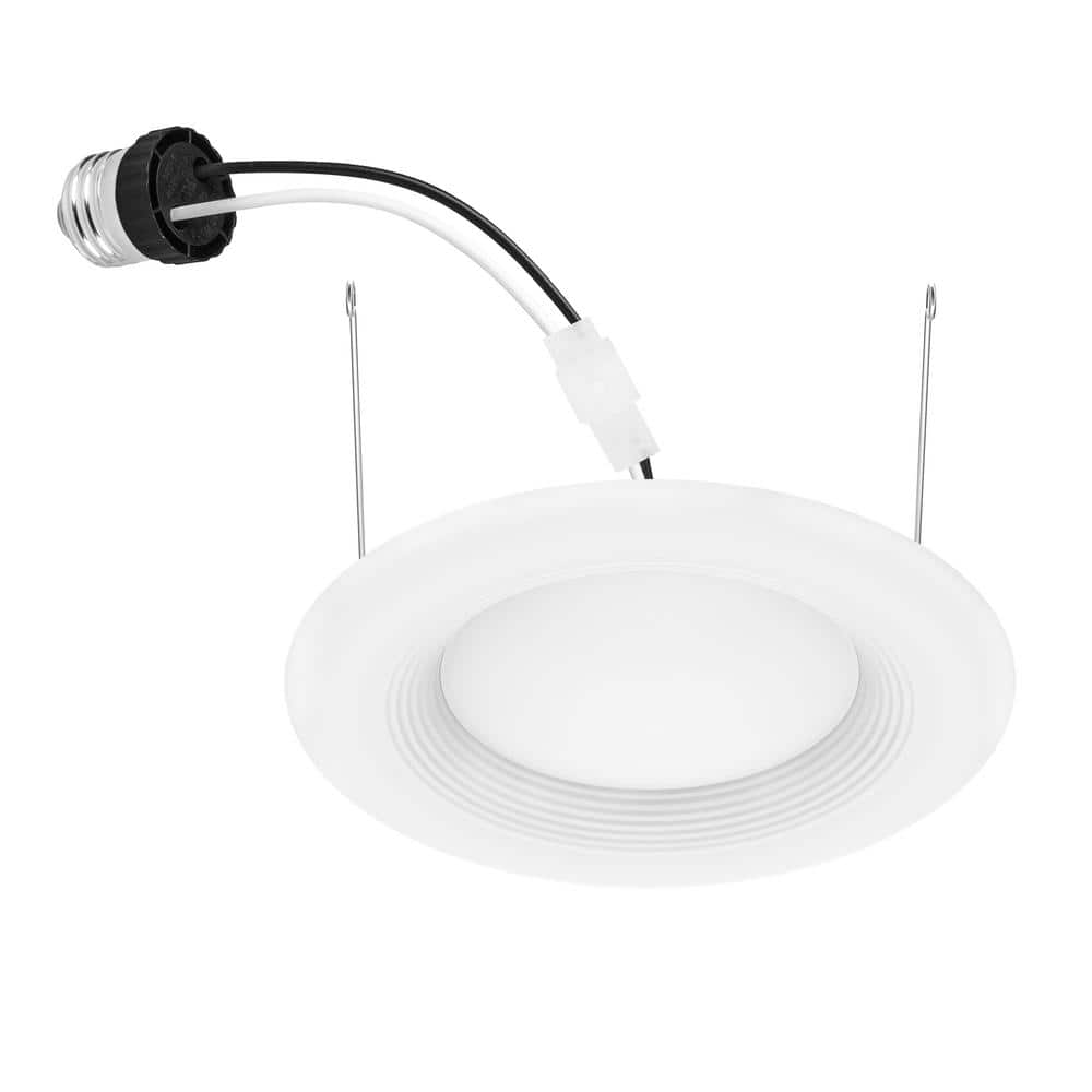 6-inch Soft White Integrated LED Dimmable Recessed Light Trim (4-Pack)