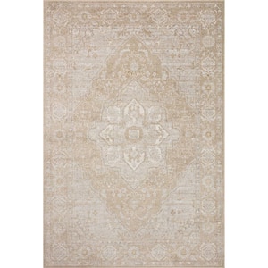 Odette Beige/Silver 2 ft. - 7 in. x 16 ft. Oriental Runner Rug