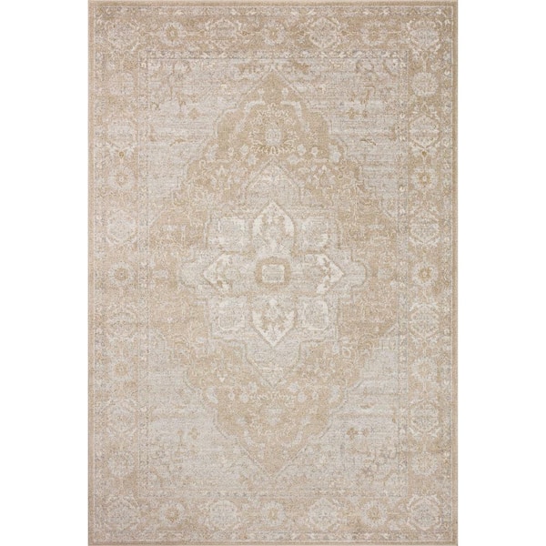 Odette Beige/Silver 6 ft. - 7 in. x 9 ft. - 6 in. Oriental Area Rug