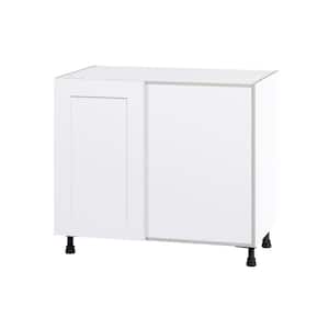 Wallace Painted Warm White Shaker Assembled Blind Base Corner Kitchen Cabinet (39 in. W x 34.5 in. H x 24 in. D)