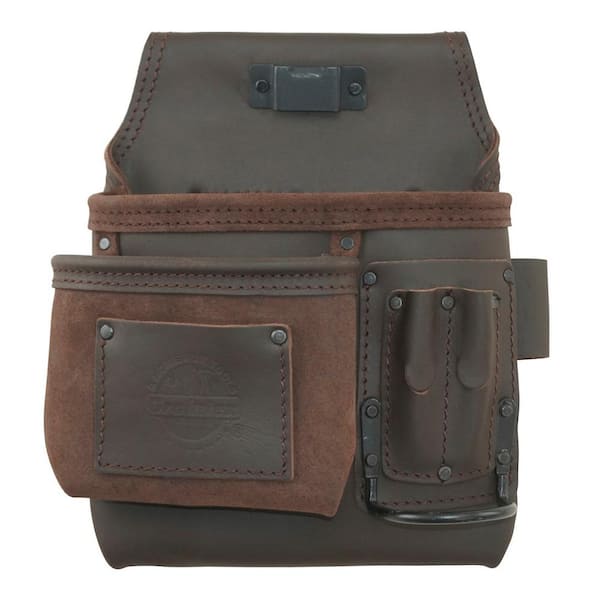 Graintex 5-Pocket Left-Handed Top Grain Oil Tanned Leather Nail and Tool Pouch