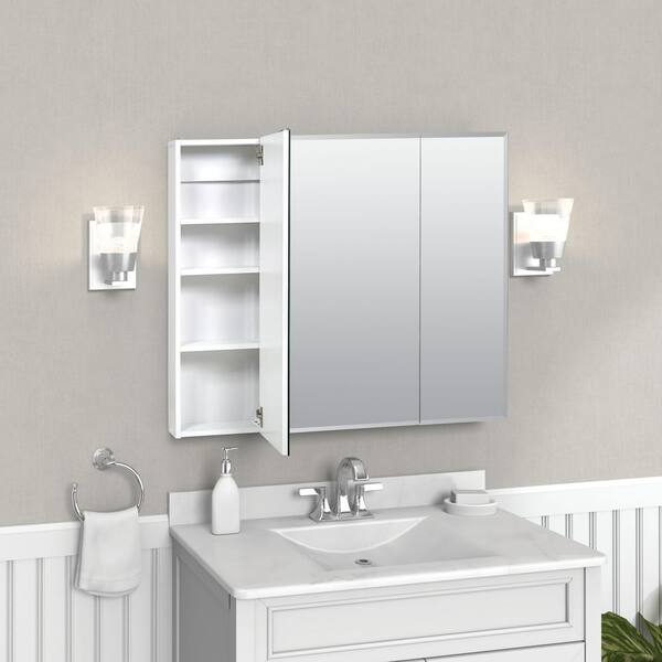 Zenna Home 36 W X 30 In H Surface-Mount Tri-View Bevel