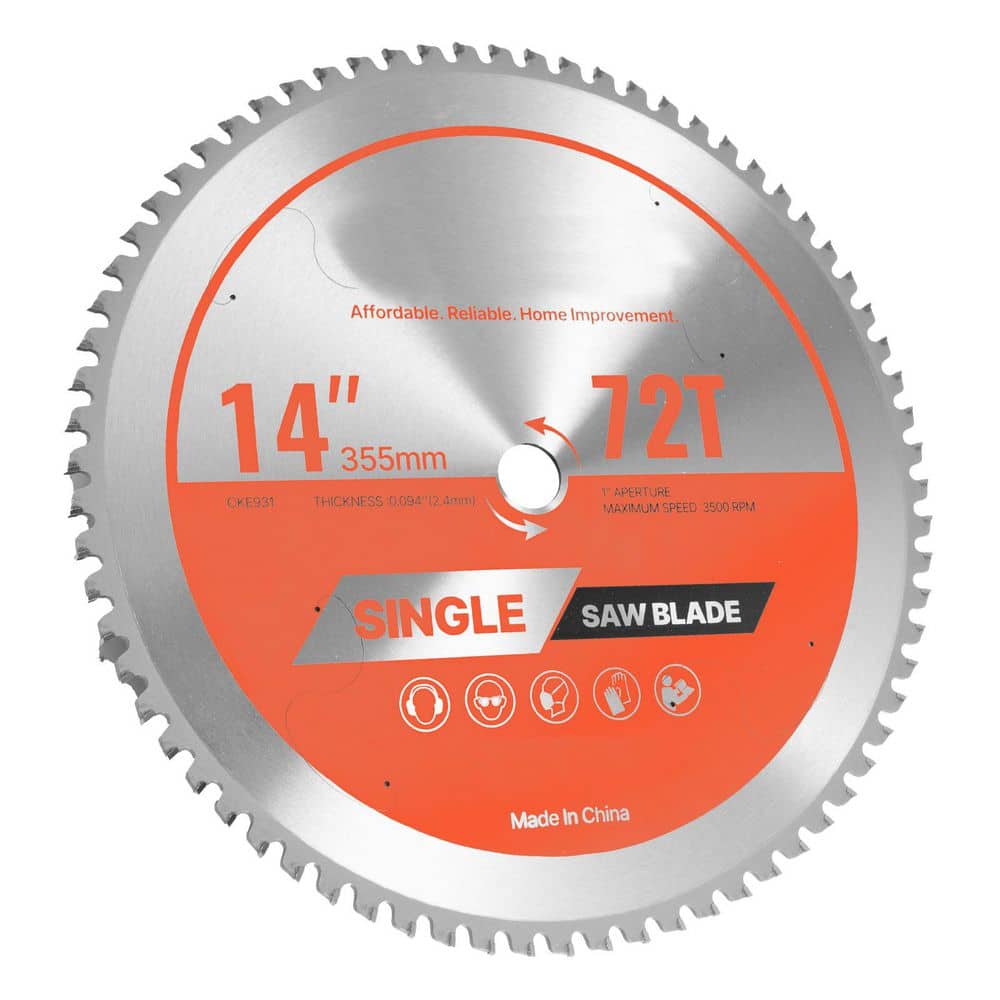 Circular Saw Blade, 14 in. Diameter, Metal Cutting Blade with Noise-Reducing Heat Vents, for Cutting Steel and Aluminum price history on PriceWatchPro