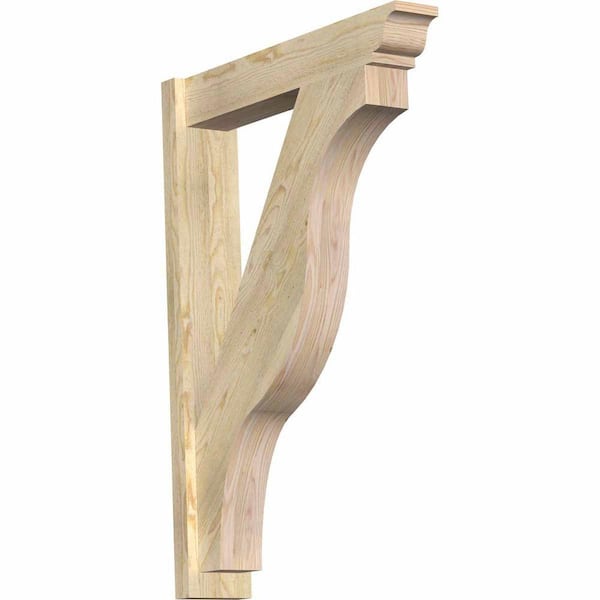Ekena Millwork 6 in. x 42 in. x 30 in. Fuston Traditional Rough Sawn Douglas Fir Outlooker