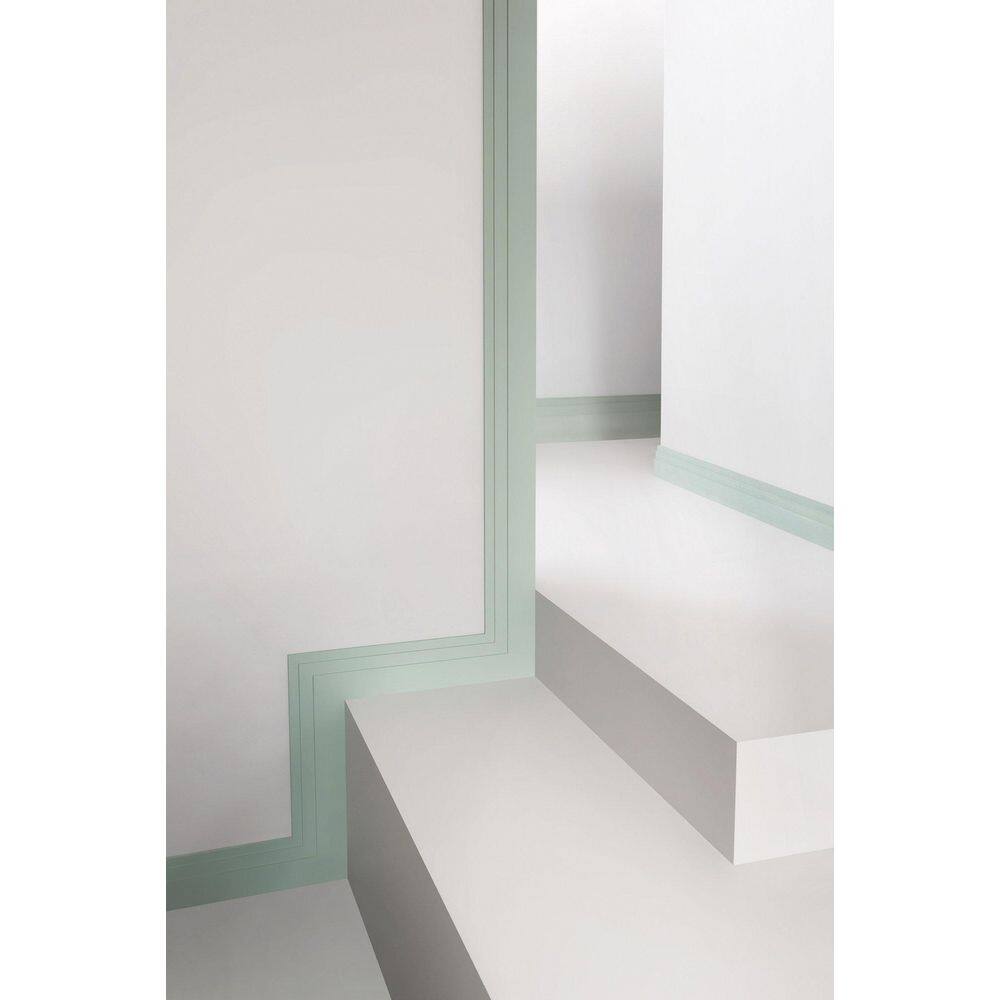 Primed White Polystyrene Baseboard Moulding Set of 16