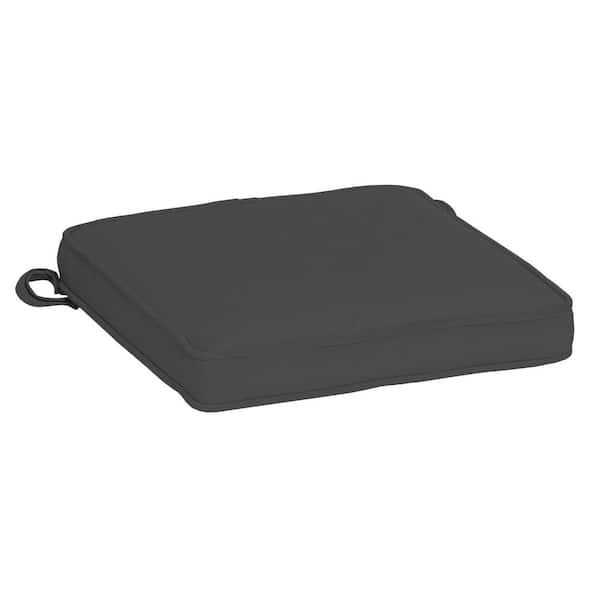 ARDEN SELECTIONS Oasis 15 in. x 17 in. Rectangle Outdoor Seat Cushion in Slate Grey