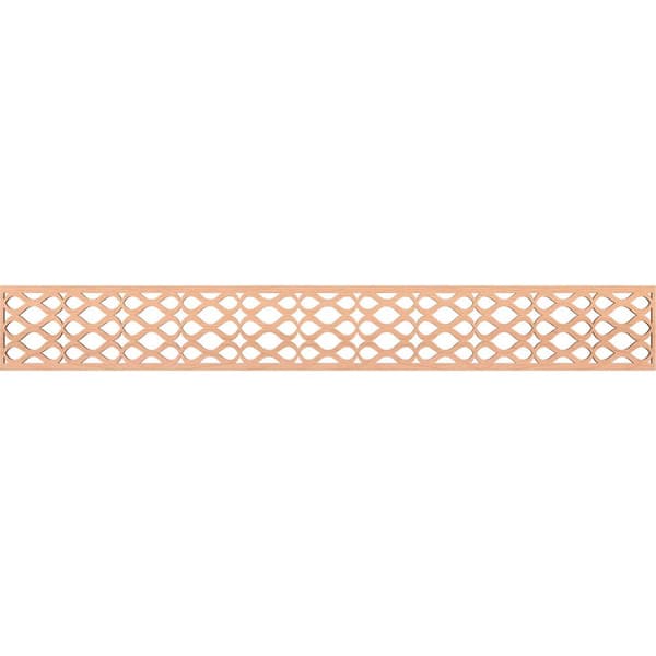 Ekena Millwork Somerset Fretwork 0.375 in. D x 46.5 in. W x 6 in. L Alder Wood Panel Moulding