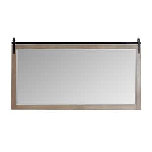 Cortes 72 in. W x 39.4 in. H Rectangular Framed Wall Bathroom Vanity Mirror in Grey
