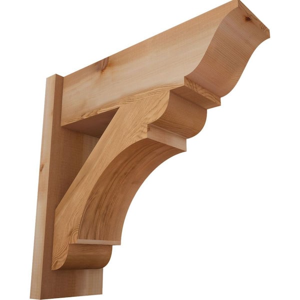 Ekena Millwork 8 in. x 22 in. x 22 in. Olympic Traditional Smooth Western Red Cedar Outlooker