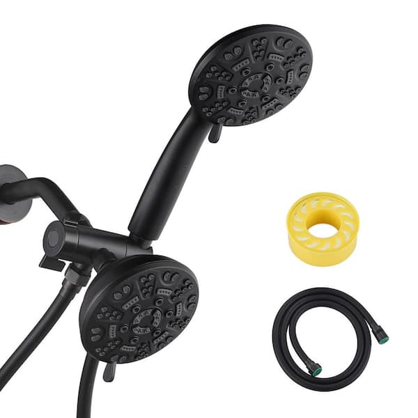 ARCORA 7-Spray Patterns with 1.8 GPM 4.5 in. Wall Mount Rain Fixed Shower Head in Oil Rubbed Bronze
