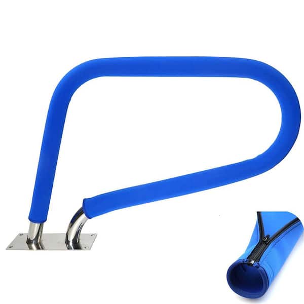 4 ft. Slip Resistant Zippered Hand Grip Pool Safety Handrail Cover for Inground Swimming Pool, Blue