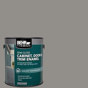 1 gal. #HDC-AC-19 Grant Gray Semi-Gloss Enamel Interior/Exterior Cabinet, Door & Trim Paint