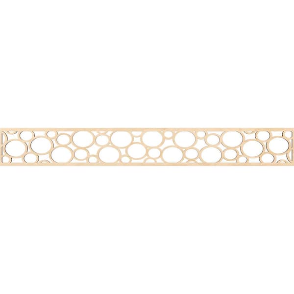 Ekena Millwork Hemingway Fretwork 0.25 in. D x 46.5 in. W x 6 in. L Birch Wood Panel Moulding