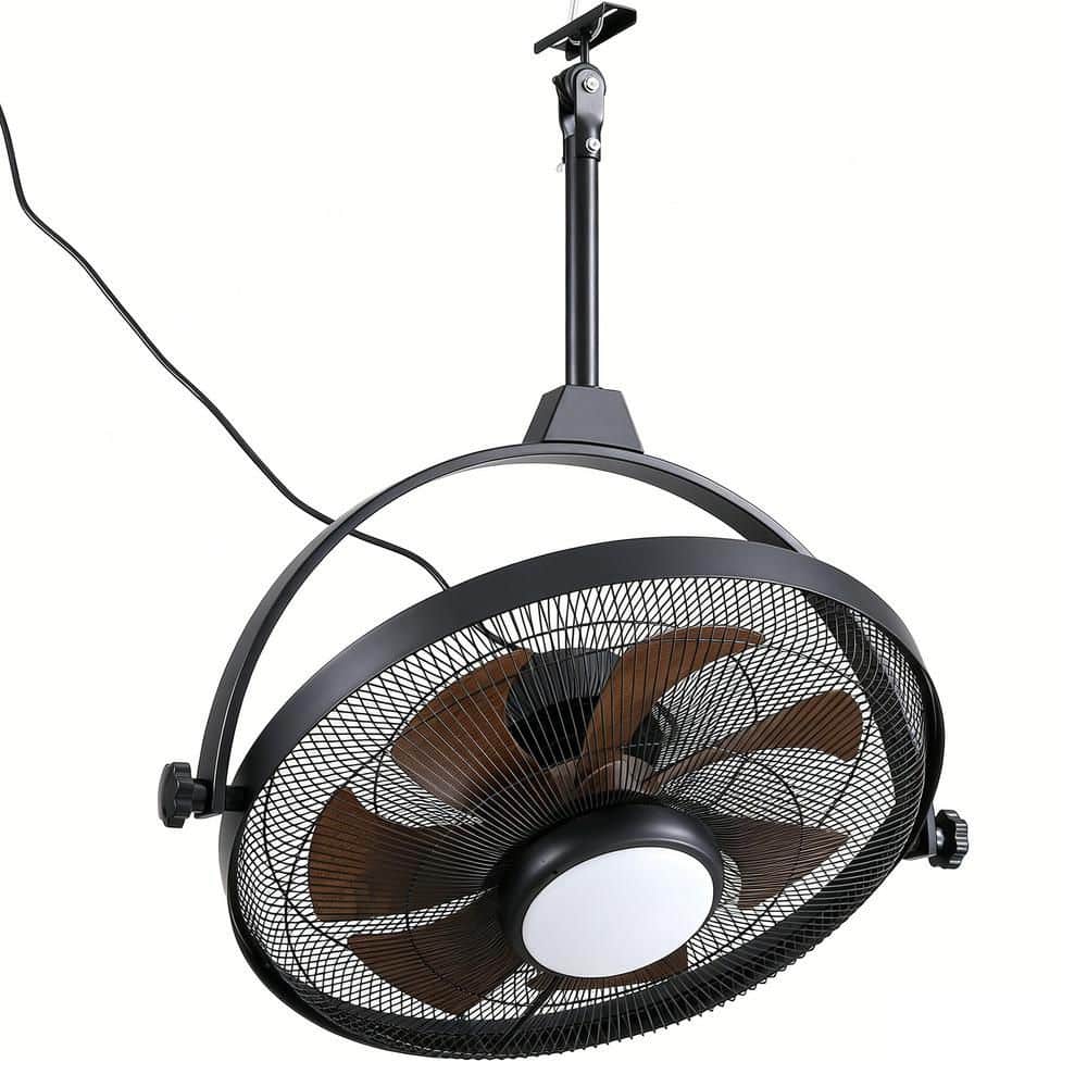27 in. Black Outdoor Downrod Mount Waterproof Standard Ceiling Fan with Dimmable LED and Remote for Patios, Gazebos price history on PriceWatchPro