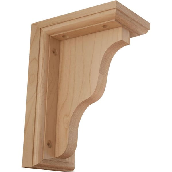 Ekena Millwork 3 in. x 5 in. x 7 in. Alder Hamilton Traditional Bracket
