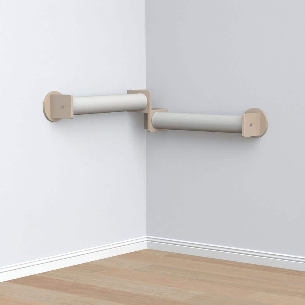 Natural White Sisal Wall Mount Cat Scratching Post Set