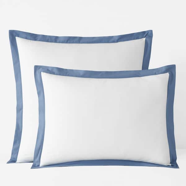 Company Cotton Solid Border Trim Cotton Percale Sham