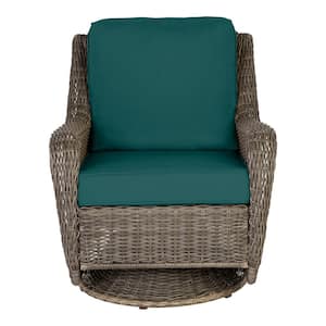 green swivel patio chairs