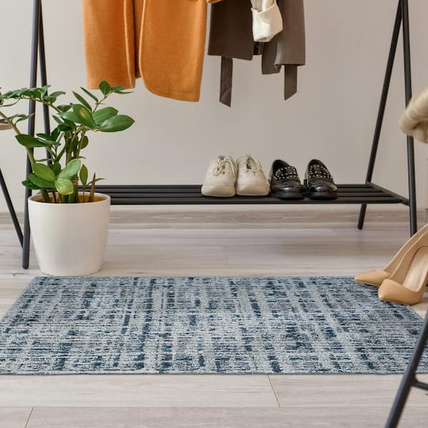 Motley Light Blue 2 ft. x 3 ft. Scatter Area Rug