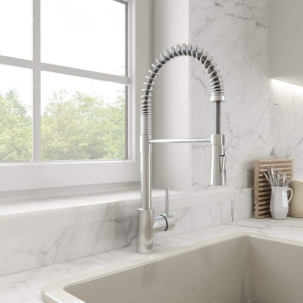 Livenza Stainless Steel Pull-Down Kitchen Faucet with Spray