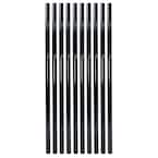 26 in. x 3/4 in. Gloss Black Steel Round Deck Railing Baluster (10-Pack)