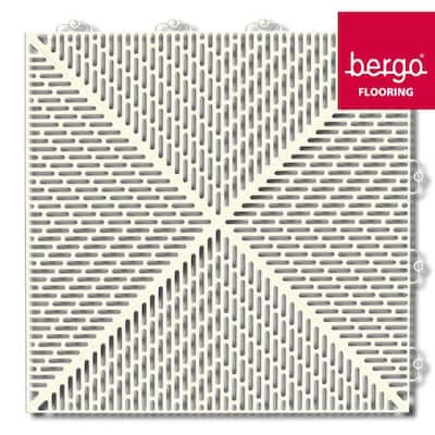 Unique 1.24 ft. x 1.24 ft. Polypropylene Garage Floor Tile in Sandstorm (35 Tiles Per Case)