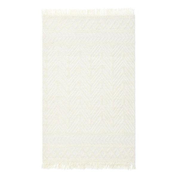 Solo Rugs Georgia Contemporary Ivory 9 ft. x 12 ft. Handmade Area Rug