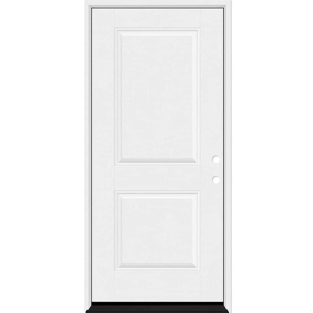 Regency 36 in. x 80 in. 2P Square Top LHIS Unfinished White Fiberglass Prehung Front Door with 6-9/16 Jamb price history on PriceWatchPro