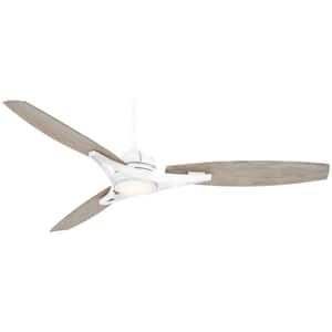 Molino 65 in. Integrated LED Indoor Flat White Smart Ceiling Fan with Remote