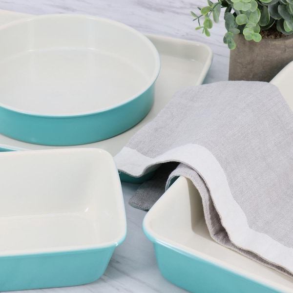 SWEEJAR Ceramic Bakeware Set, Rectangular Baking Dish Lasagna Pans