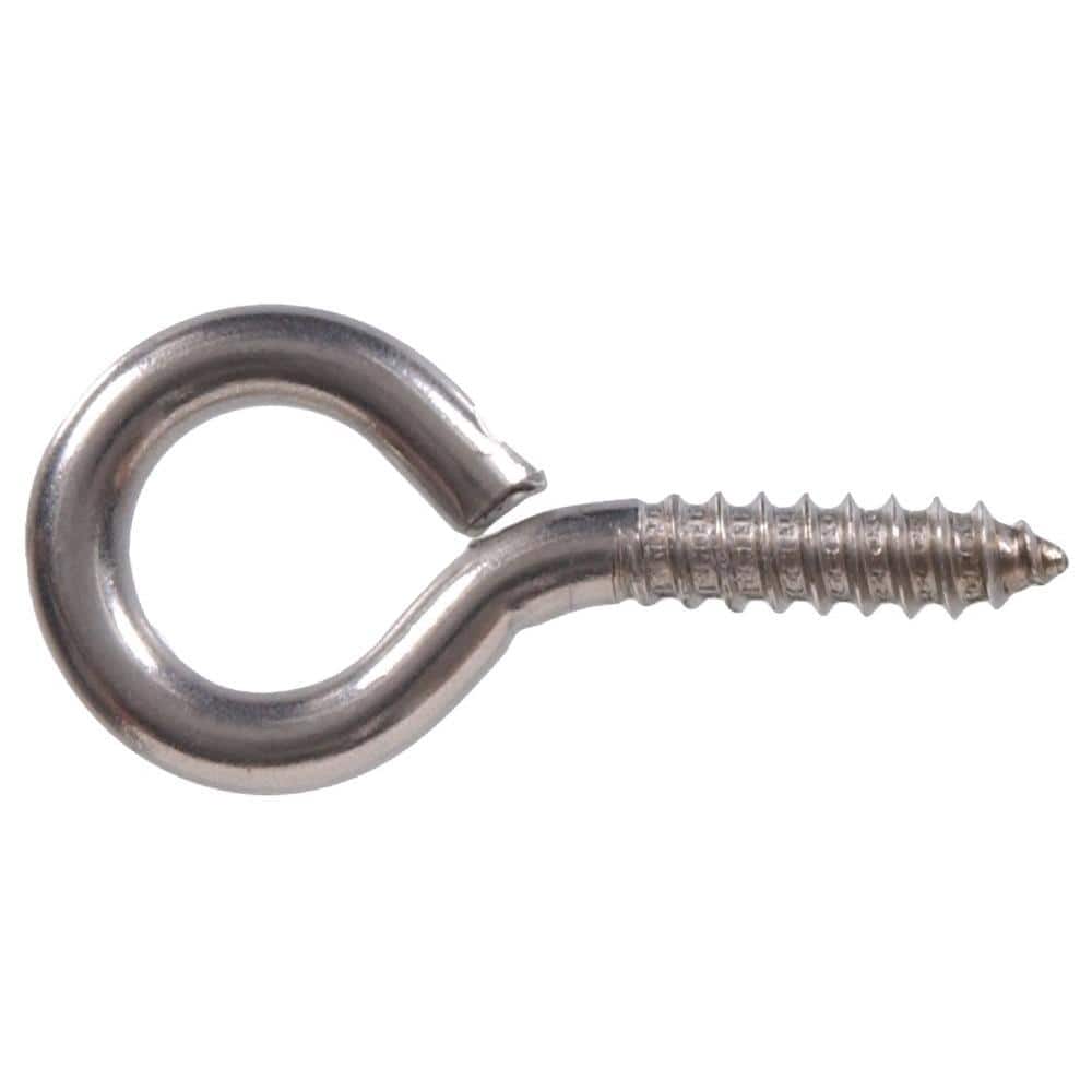 10 PCS Screw Eyes, Stainless Steel Eye Hooks, Heavy Duty Eye Bolts Screw  in, Self-Tapping Eyelet Screw for Indoor & Outdoor, 2.5 inches