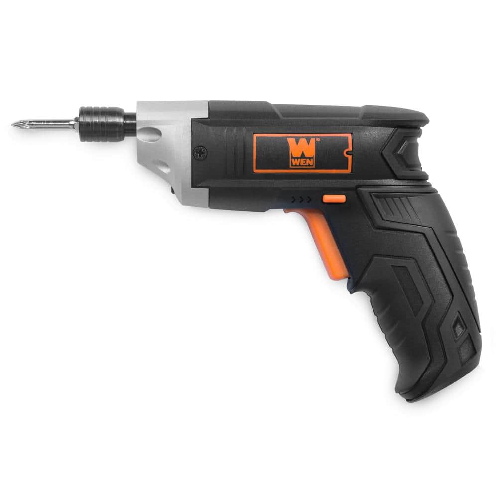 WEN 3.6-Volt Lithium-Ion Cordless Electric Screwdriver with Bits and Belt  Holster 49103 - The Home Depot