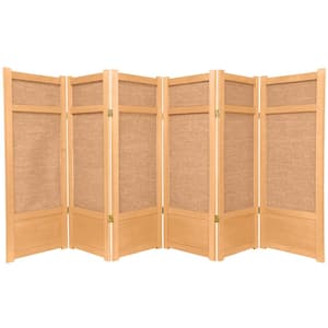 4 ft. Natural 6-Panel Room Divider