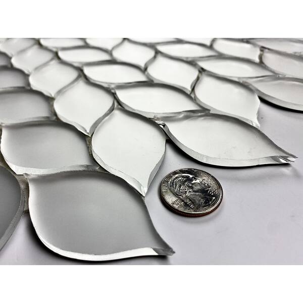 Instant Mosaic 6-Pack White and Brushed Stainless 12-in x 12-in Multi-Finish Metal Versailles Mosaic Peel & Stick Tile