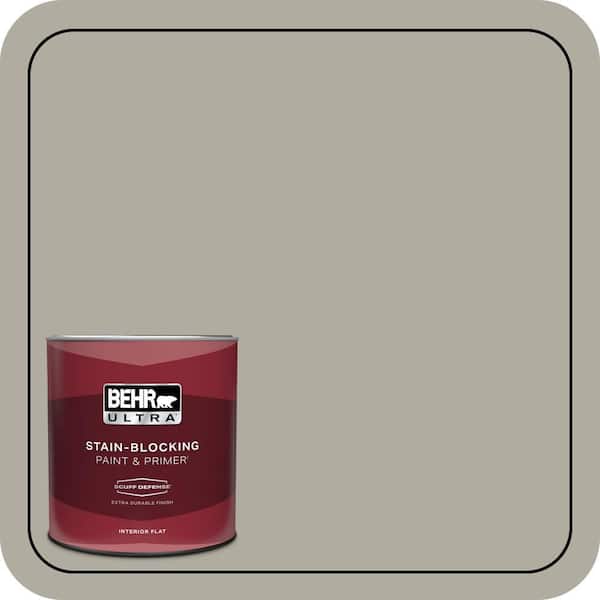 BEHR ULTRA 1 qt. #PPU25-06 Wells Gray Extra Durable Flat Interior Paint & Primer