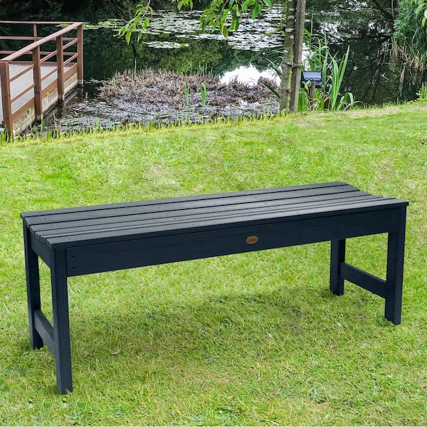 Highwood Lehigh 4 ft. 2-Person Federal Blue Recycled Plastic Outdoor Picnic Bench