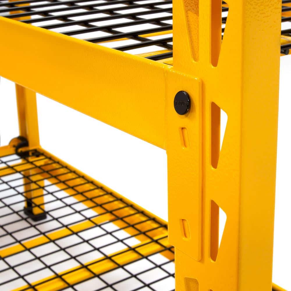 4-Foot Tall Black Steel 3-Tier Industrial Storage Rack