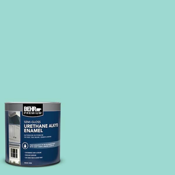 BEHR PREMIUM 1 qt. #P440-3 Fish Pond Semi-Gloss Enamel Urethane Alkyd Interior/Exterior Paint