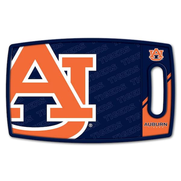 NCAA Auburn Tigers Logo Series Cutting Board 9in x 0.5in- Rectangle- Manufactured Wood and polypropylene