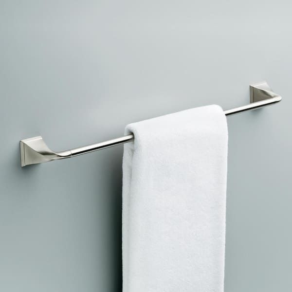 Everly 24 in. Wall Mount Towel Bar Bath Hardware Accessory in Brushed Nickel