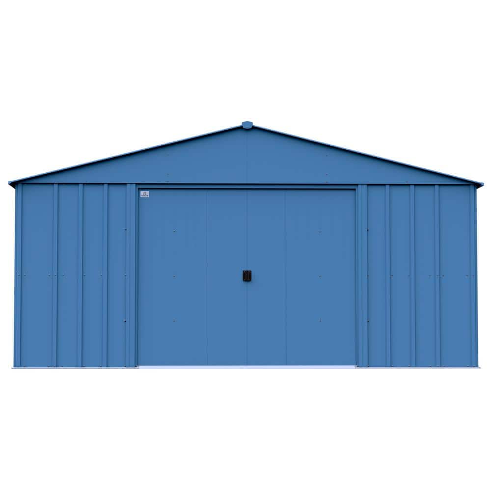 14 ft x 14 ft Blue Steel Storage Shed